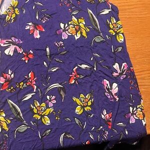 LOGO by Lori Goldstein Purple Floral Tank Top